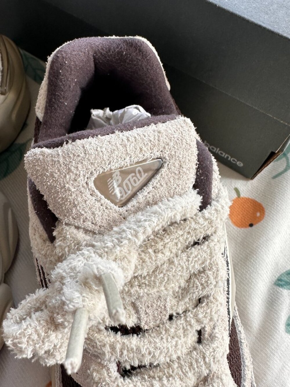 New Balance 9060 “Sea Salt” (Off-White + Dark Brown) Colorway Shoes - Picture 3 of 8